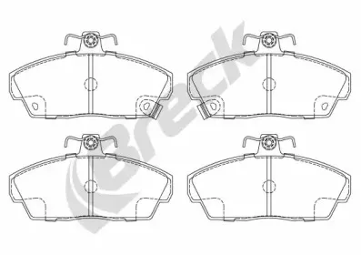 Комплект тормозных колодок, дисковый тормоз BRECK купить